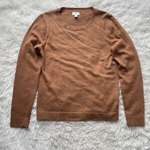 J Crew Teddie Long Sleeve Crew Neck Sweater Merino Wool Cotton Blend